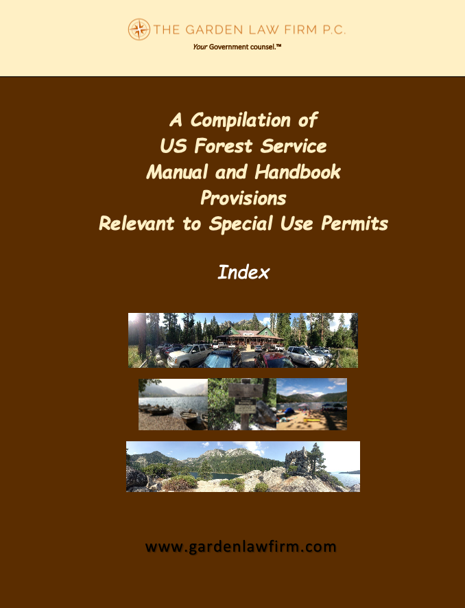 Garden Law Firm Forest Service Manual and Handbook Index 2025
