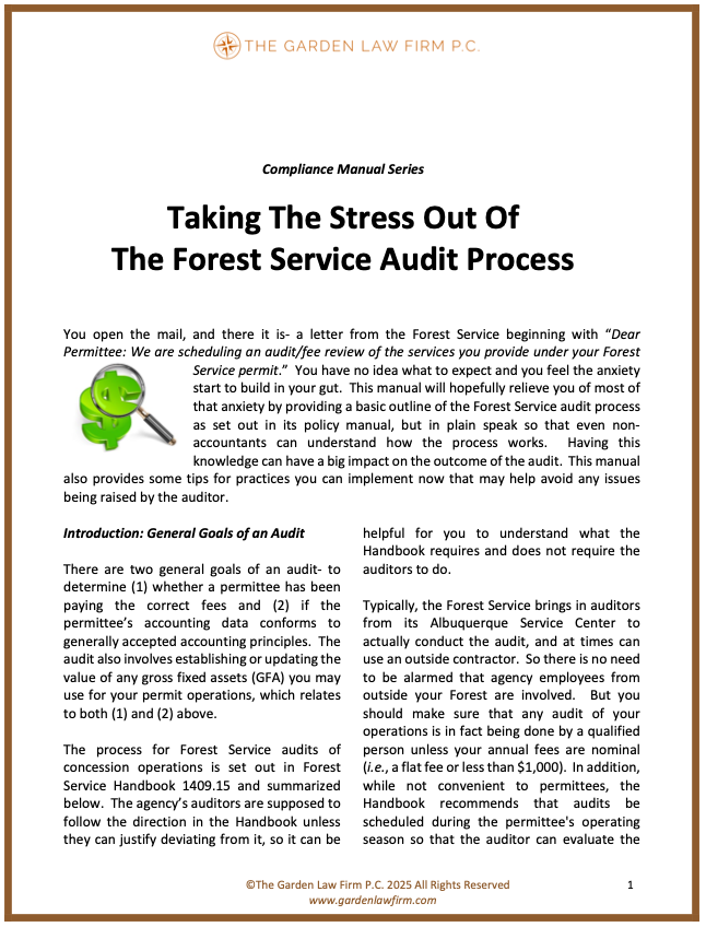 Garden Law Forest Service Audits